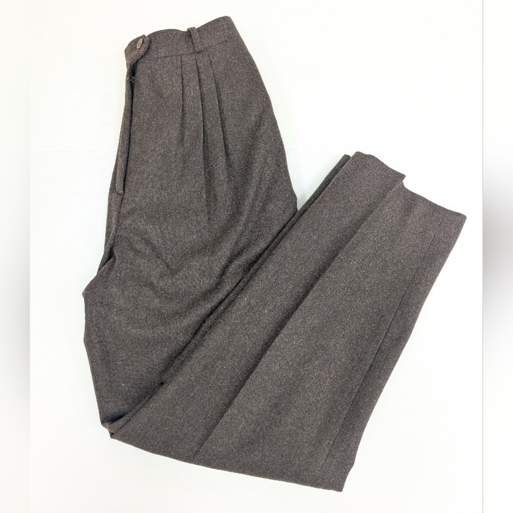 Vintage Brown Wool Trousers Size D7 (Approximately Women's 8 Tall)  [11]